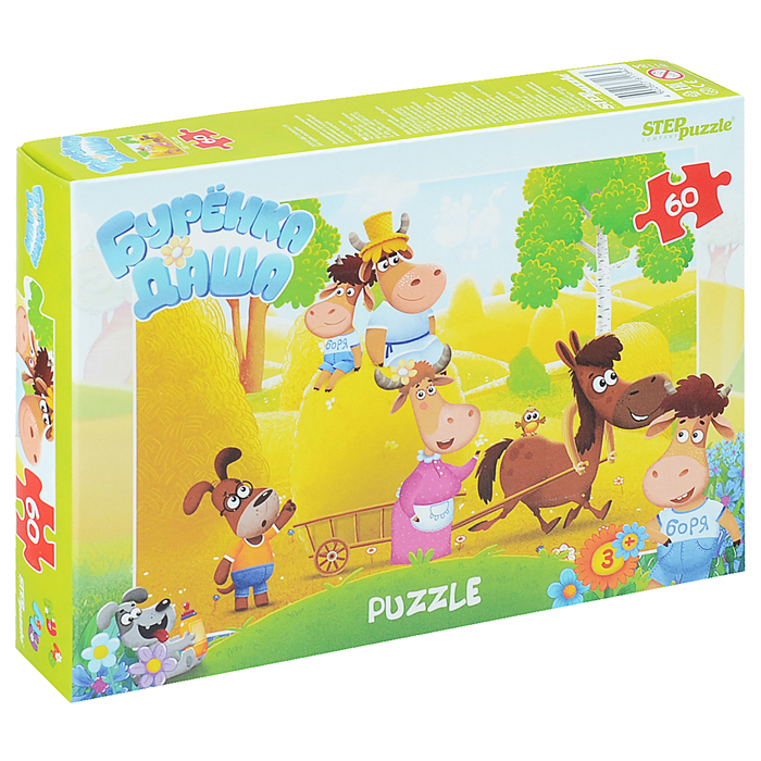 Пазлы 60 "Буренка Даша" (Riki) Пазлы 60 "Буренка Даша" (Riki)