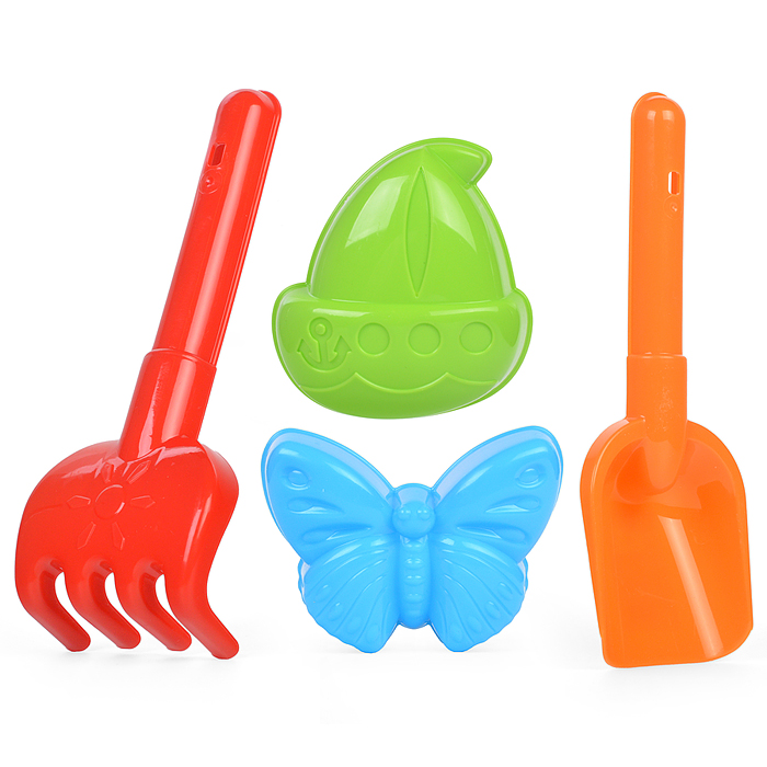 Песочный набор № 117 (совок 19 см, грабли 19см, 2 формочки) Песочный набор № 117 (совок 19 см, грабли 19см, 2 формочки)