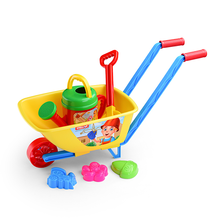 Песочный набор № 130 (тачка детская, лопата сред., лейка 1 л, 3 формы) Песочный набор № 130 (тачка детская, лопата сред., лейка 1 л, 3 формы)