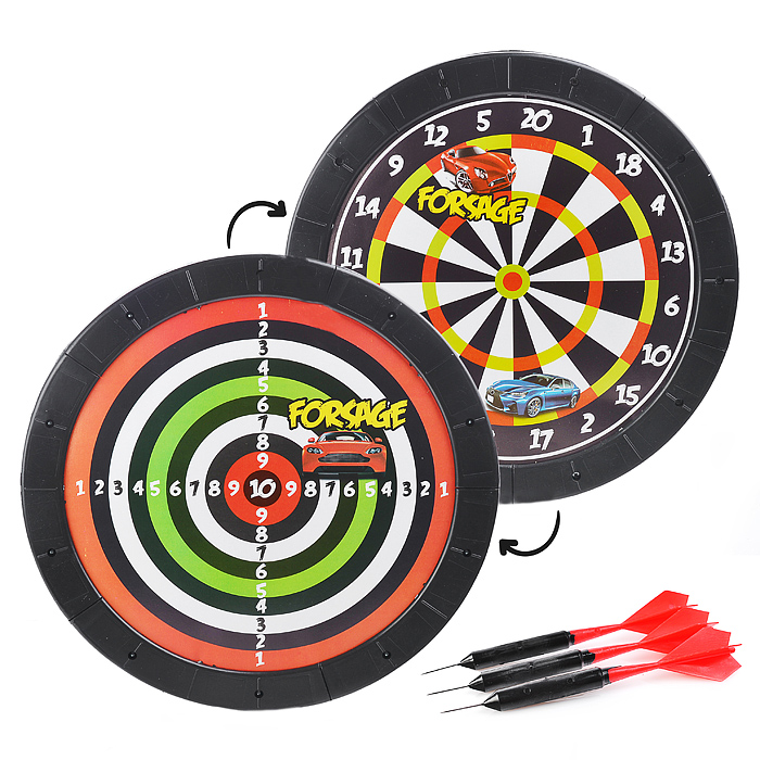 Дартс круглый d 50 (+3 дротика) "Форсаж" Дартс круглый d 50 (+3 дротика) "Форсаж"