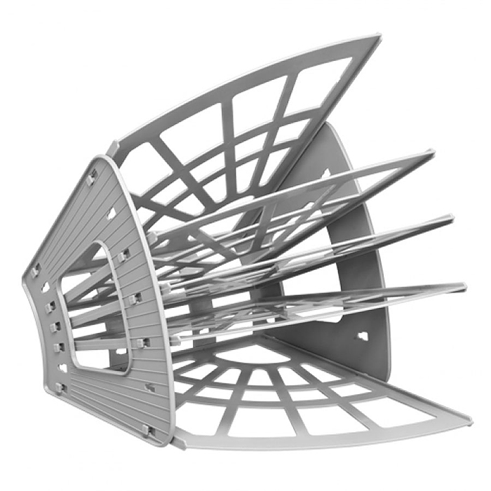 Лоток 5-ти секционный Эконом, 4 отделения, серый ЛТ415 Лоток 5-ти секционный Эконом, 4 отделения, серый ЛТ415