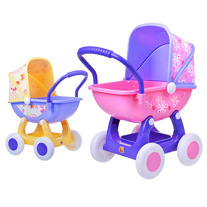 Коляска для кукол "Arina №2" 4-х колёсная (в пакете) Коляска для кукол "Arina №2" 4-х колёсная (в пакете)