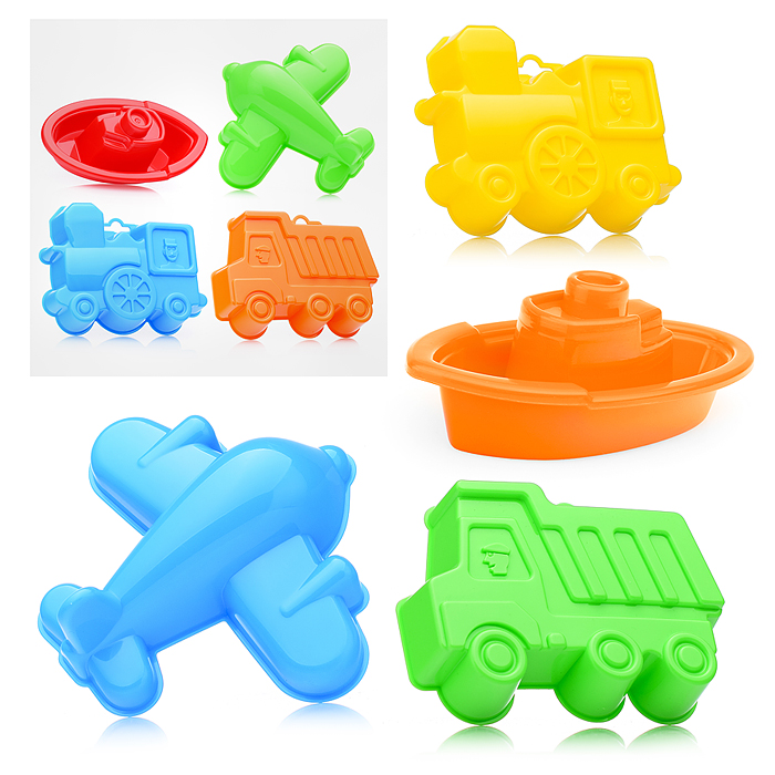 Набор №258: формочки (самосвал + паровоз + самолёт), кораблик "Юнга" Набор №258: формочки (самосвал + паровоз + самолёт), кораблик "Юнга"