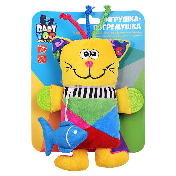 Мягкая погремушка "Кот" 