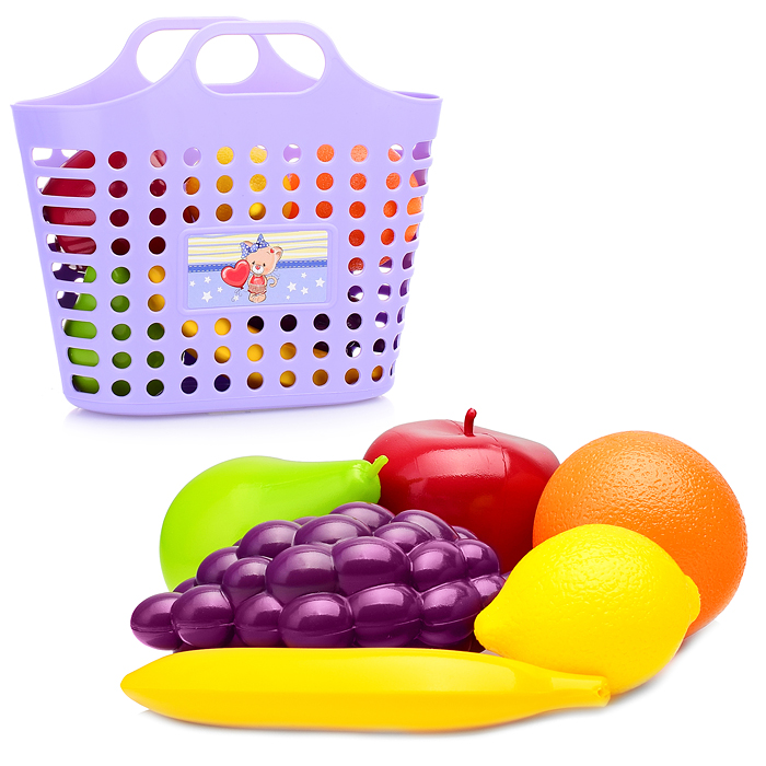 Фото к товару Игровой набор "Фруктовая корзинка" (7пр.) Игровой набор "Фруктовая корзинка" (7пр.)