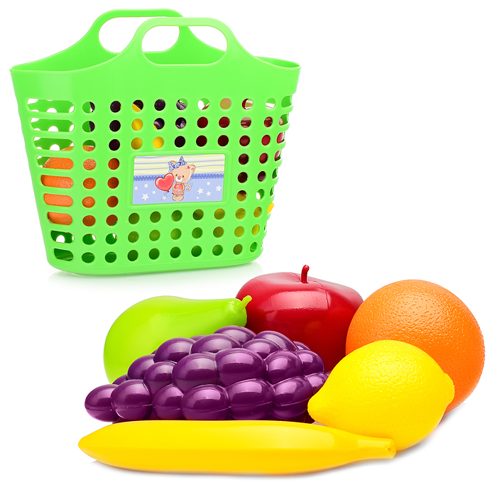 Фото к товару Игровой набор "Фруктовая корзинка" (7пр.) Игровой набор "Фруктовая корзинка" (7пр.)