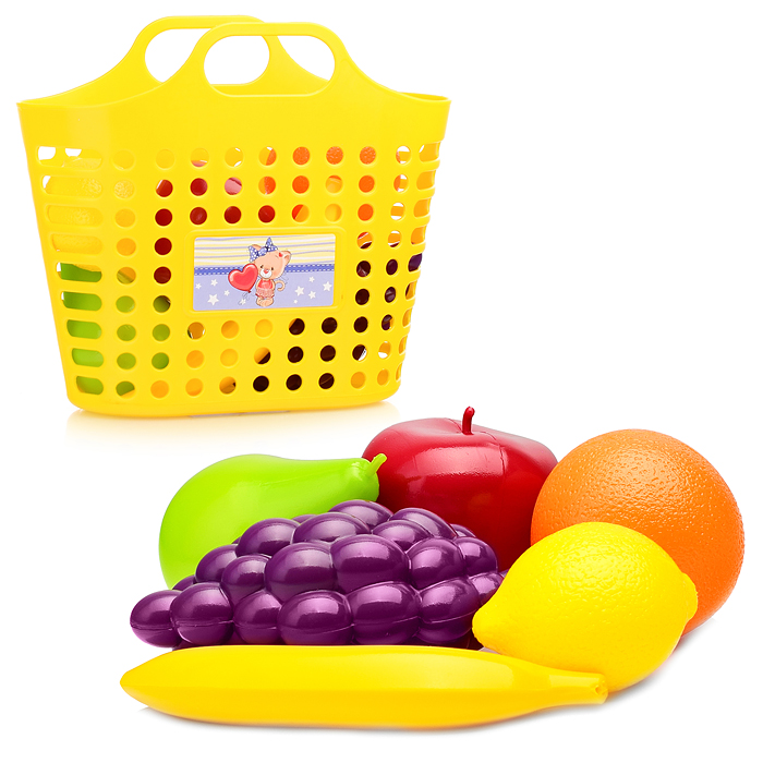 Фото к товару Игровой набор "Фруктовая корзинка" (7пр.) Игровой набор "Фруктовая корзинка" (7пр.)