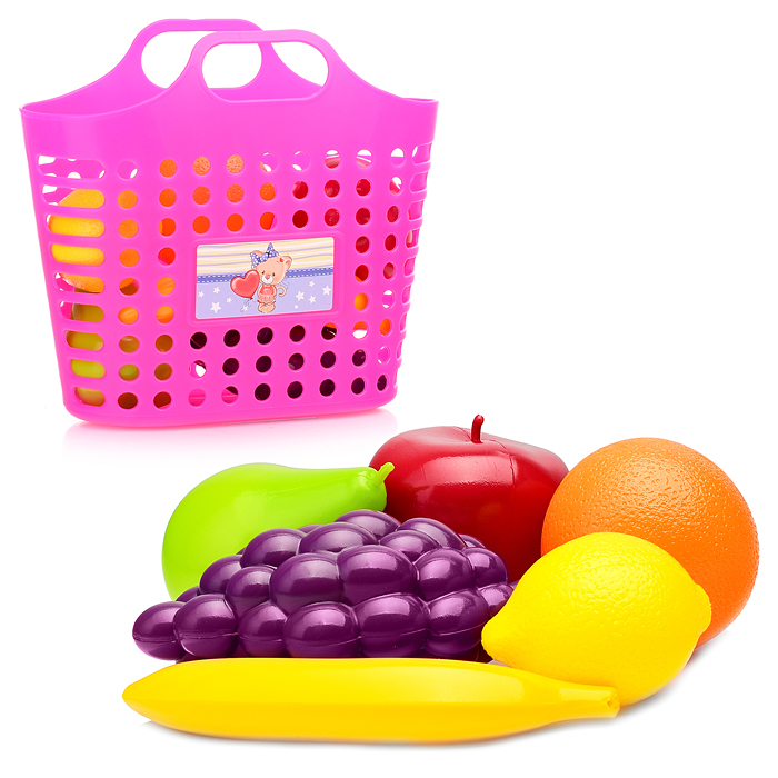 Фото к товару Игровой набор "Фруктовая корзинка" (7пр.) Игровой набор "Фруктовая корзинка" (7пр.)