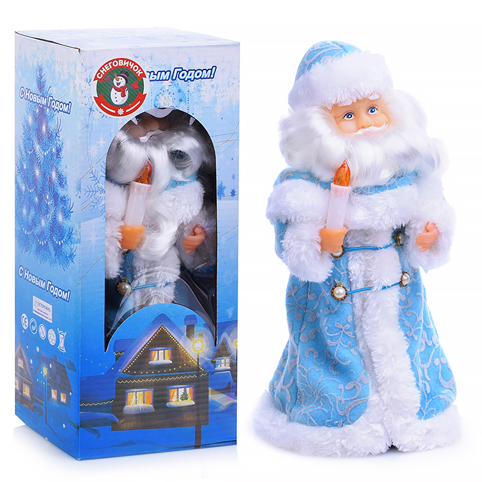 Дедушка Мороз S01277 со свечой, музыкальный 30см в коробке Дедушка Мороз S01277 со свечой, музыкальный 30см в коробке