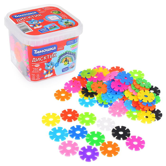 Конструктор "ДисКтик" 250 деталей (контейнер) Конструктор "ДисКтик" 250 деталей (контейнер)