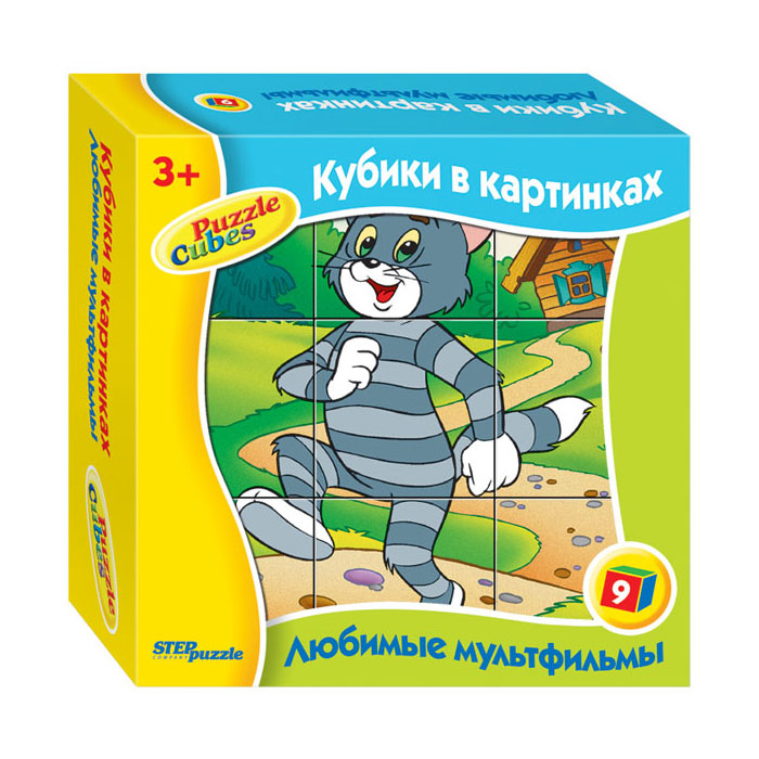 Кубики 9шт "Любимые мультфильмы-4" Кубики 9шт "Любимые мультфильмы-4"