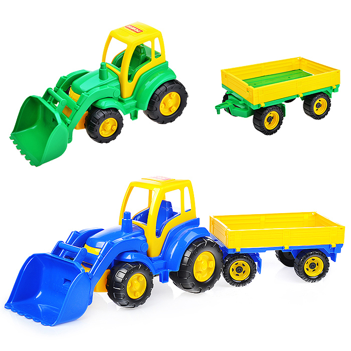 Чемпион трактор с ковшом и прицепом (в сетке) Чемпион трактор с ковшом и прицепом (в сетке)