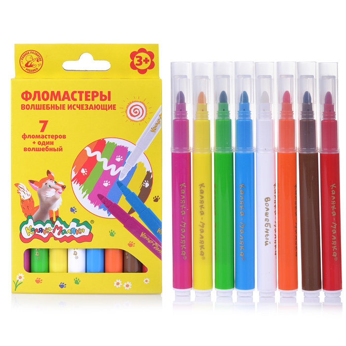 Фломастеры исчезающие 7 цветов + 1 поглотитель Фломастеры исчезающие 7 цветов + 1 поглотитель