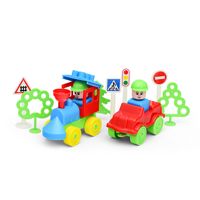 Фото к товару Конструктор "Строитель" (181 элем. в пакете) Конструктор "Строитель" (181 элем. в пакете)