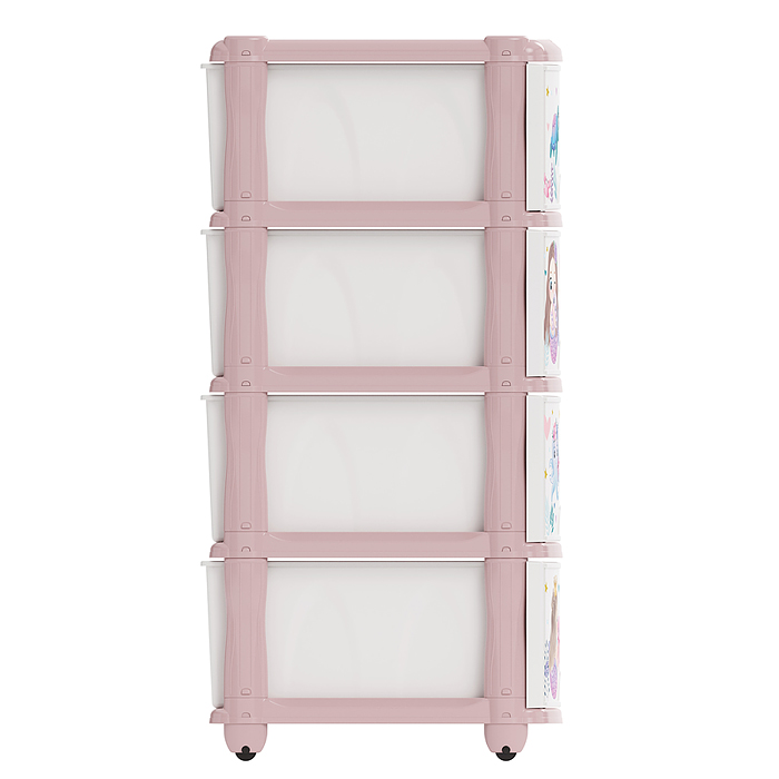 Фото к товару Комод детский (для девочек) 4-х секционный Комод детский (для девочек) 4-х секционный