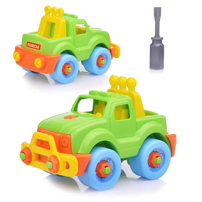 Конструктор-транспорт "Джип" (22 элемента) (в пакете) Конструктор-транспорт "Джип" (22 элемента) (в пакете)