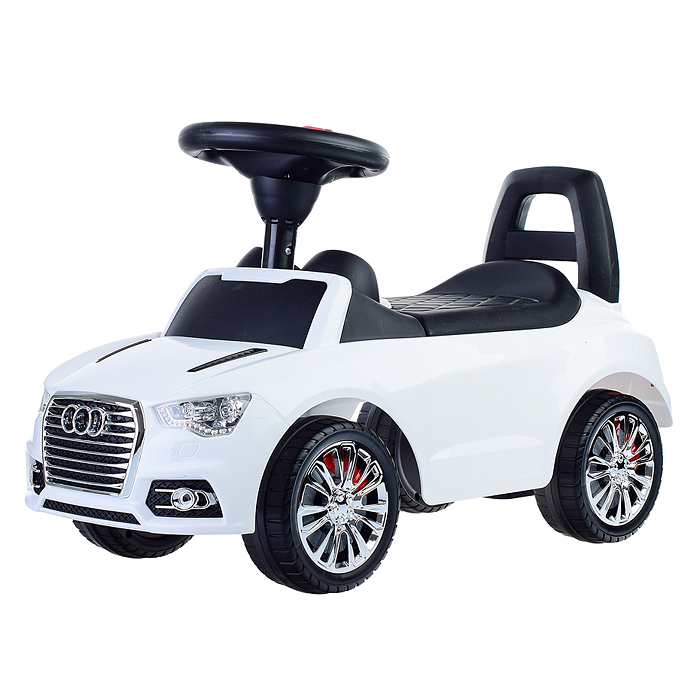 Каталка-автомобиль "SuperCar" №2 со звуковым сигналом (белая) Каталка-автомобиль "SuperCar" №2 со звуковым сигналом (белая)