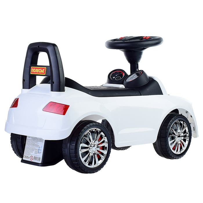 Фото к товару Каталка-автомобиль "SuperCar" №2 со звуковым сигналом (белая) Каталка-автомобиль "SuperCar" №2 со звуковым сигналом (белая)