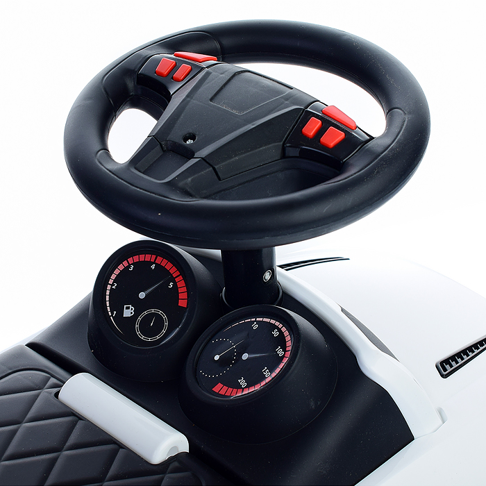 Фото к товару Каталка-автомобиль "SuperCar" №2 со звуковым сигналом (белая) Каталка-автомобиль "SuperCar" №2 со звуковым сигналом (белая)