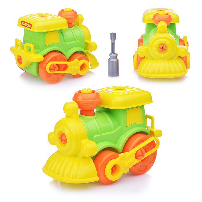 Конструктор-транспорт "Паровозик" (25 элементов) (в пакете) Конструктор-транспорт "Паровозик" (25 элементов) (в пакете)