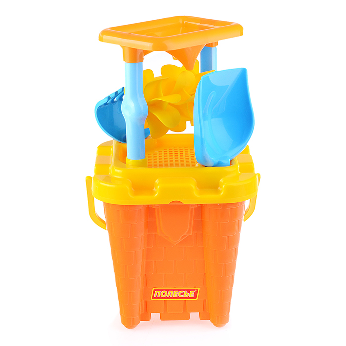 Фото к товару Набор №557: песочная мельница №2 с основанием ситечко-крепость большое №2, ведро-замок большое №2, л Набор №557: песочная мельница №2 с основанием ситечко-крепость большое №2, ведро-замок большое №2, л