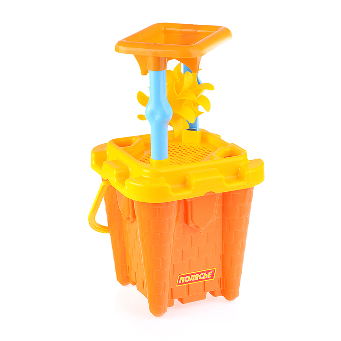 Фото к товару Набор №557: песочная мельница №2 с основанием ситечко-крепость большое №2, ведро-замок большое №2, л Набор №557: песочная мельница №2 с основанием ситечко-крепость большое №2, ведро-замок большое №2, л