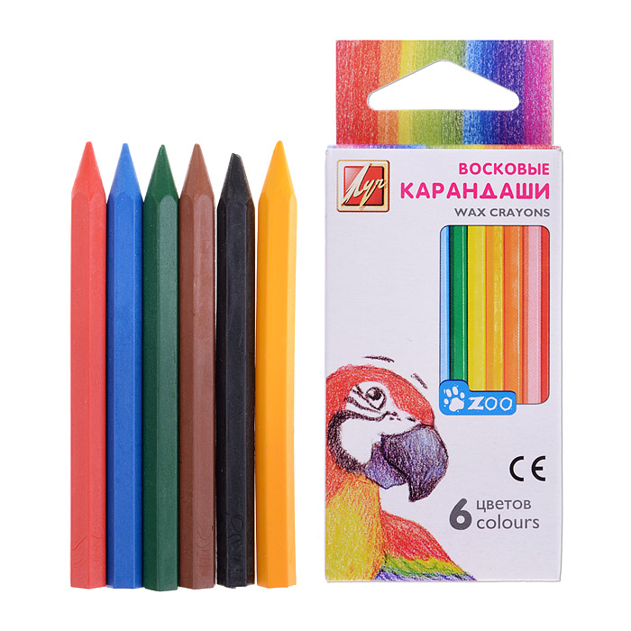 Мелки восковые 6цв. (шестигранные) Мелки восковые 6цв. (шестигранные)