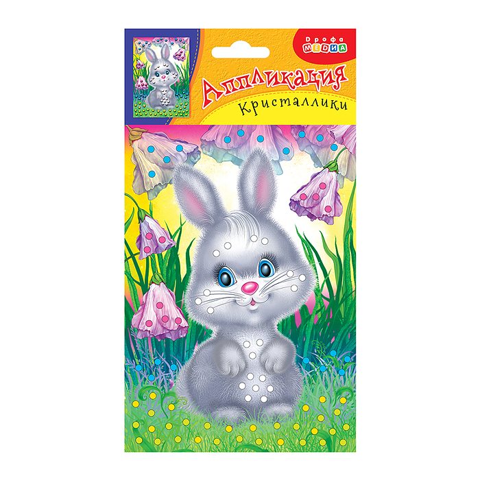 Аппликация. Кристаллики. Зайка Аппликация. Кристаллики. Зайка