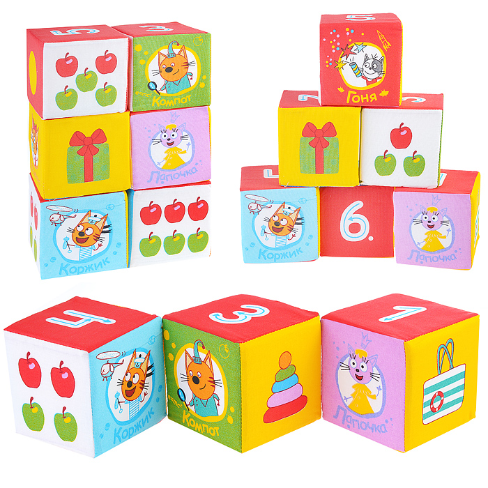 Игрушка кубики "Три Кота" (Математика)