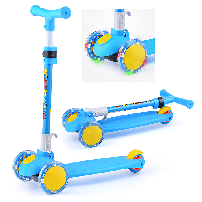 Самокат U038375Y 3-х кол., светящиеся колёса, PVC, ABEC 7, в коробке