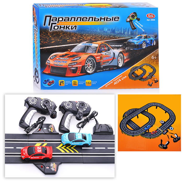 Автотрек 0866 "Параллельные гонки" в коробке Автотрек 0866 "Параллельные гонки" в коробке