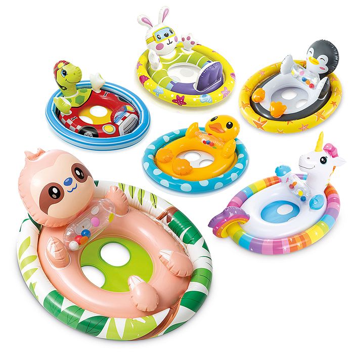 Круг для плавания "Зверюшки", с сиденьем, от 3-4 лет, цвета МИКС, 59570NP INTEX