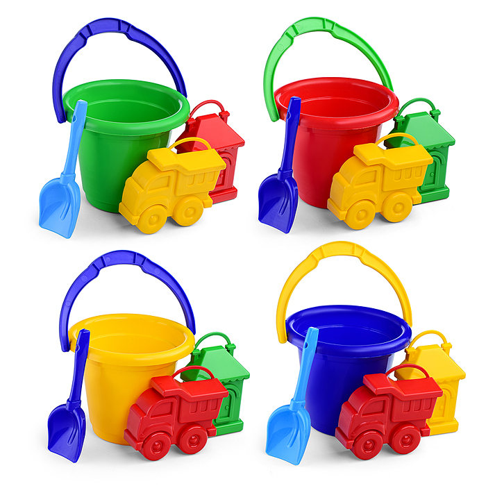Набор Ведерко +ф.машинка и домик + совочек Набор Ведерко +ф.машинка и домик + совочек