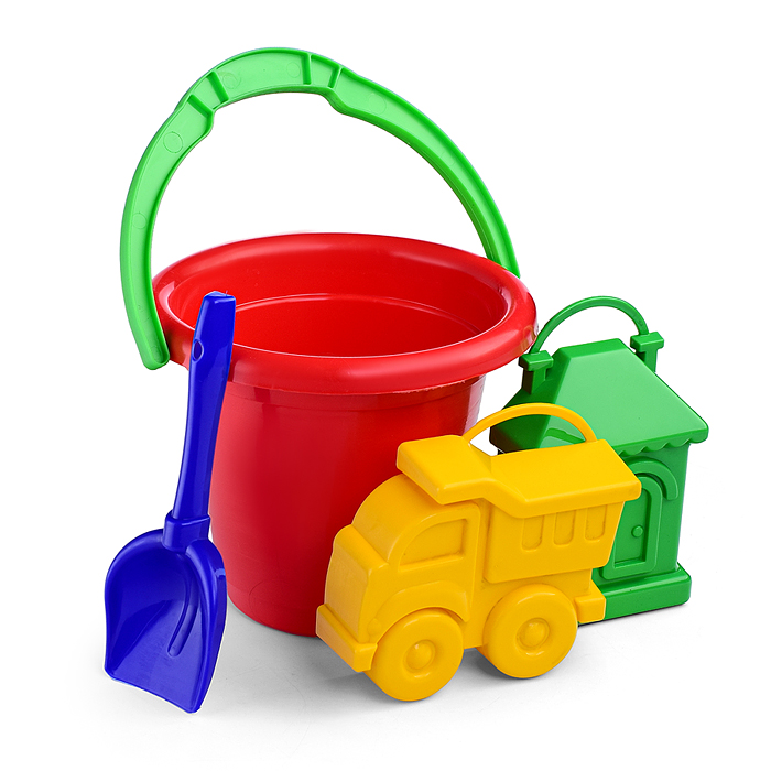 Набор Ведерко +ф.машинка и домик  + совочек
