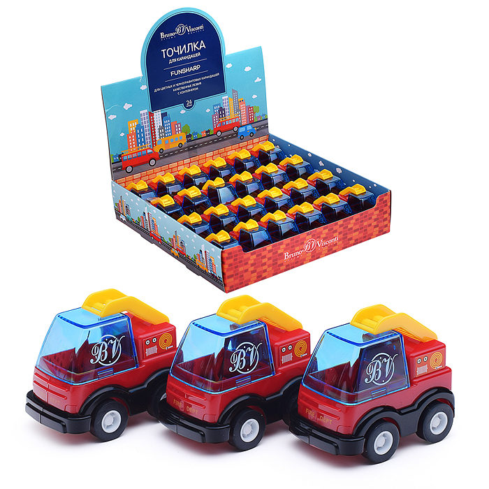 Точилка с контейнером, 1 отверстие "Машинка" 