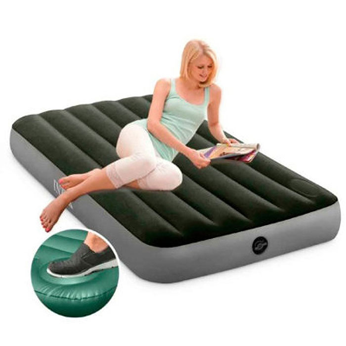 Фото к товару Матрас надувной Dura-Beam Twin, 99 х 191 х 25 см, с встроенным ножным насосом, 64761 INTEX Матрас надувной Dura-Beam Twin, 99 х 191 х 25 см, с встроенным ножным насосом, 64761 INTEX