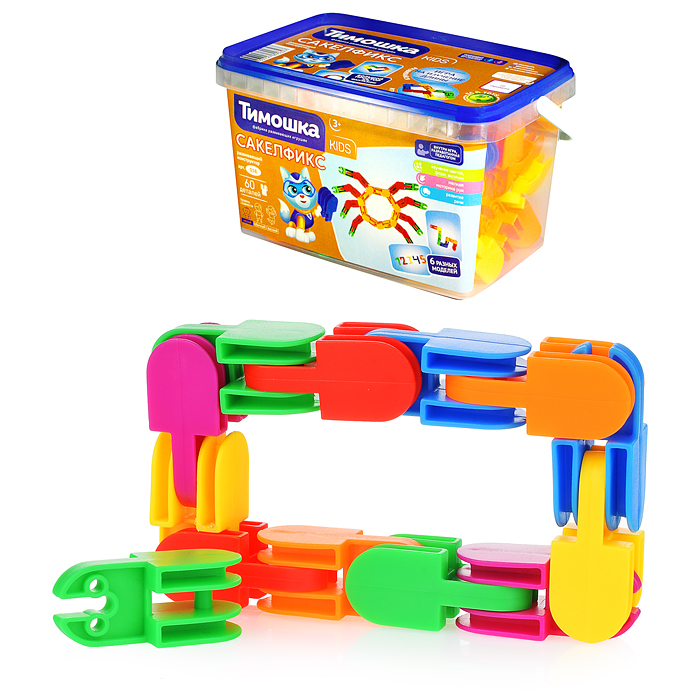 Конструктор "Сакелфикс" 60 деталей Конструктор "Сакелфикс" 60 деталей