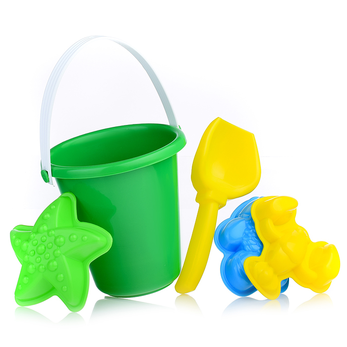 Фото к товару Песочный набор 5пр.(ведро детское мини, совок, 3 формы д/песка) Песочный набор 5пр.(ведро детское мини, совок, 3 формы д/песка)