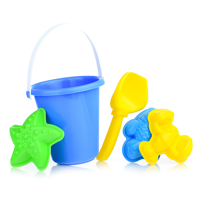 Фото к товару Песочный набор 5пр.(ведро детское мини, совок, 3 формы д/песка) Песочный набор 5пр.(ведро детское мини, совок, 3 формы д/песка)