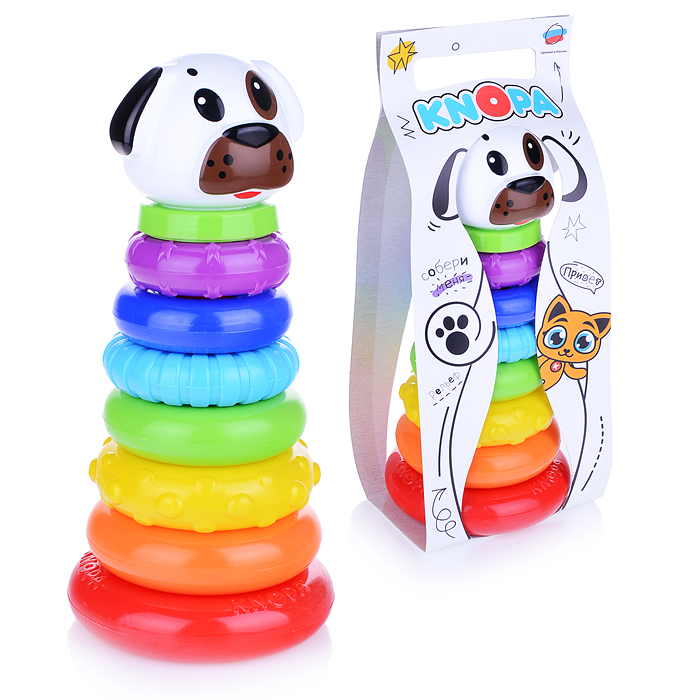 Пирамида "Собачка" 27 см 7 колец Пирамида "Собачка" 27 см 7 колец