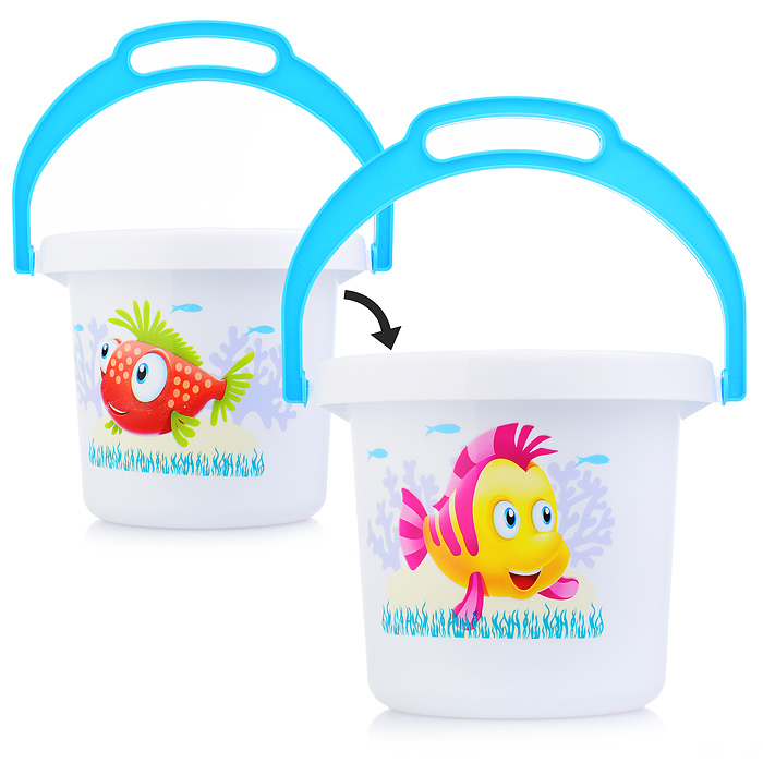 Фото к товару Ведро "Фантазия" белое 1,4л Ведро "Фантазия" белое 1,4л