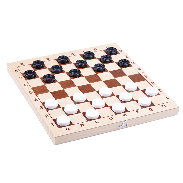 Игра настольная "Шашки", поле 29см х 29см (пласт.фишки в дер.упаковке) Игра настольная "Шашки", поле 29см х 29см (пласт.фишки в дер.упаковке)