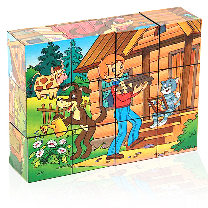 Кубики 12шт "Простоквашино - 2" (С/м) Кубики 12шт "Простоквашино - 2" (С/м)