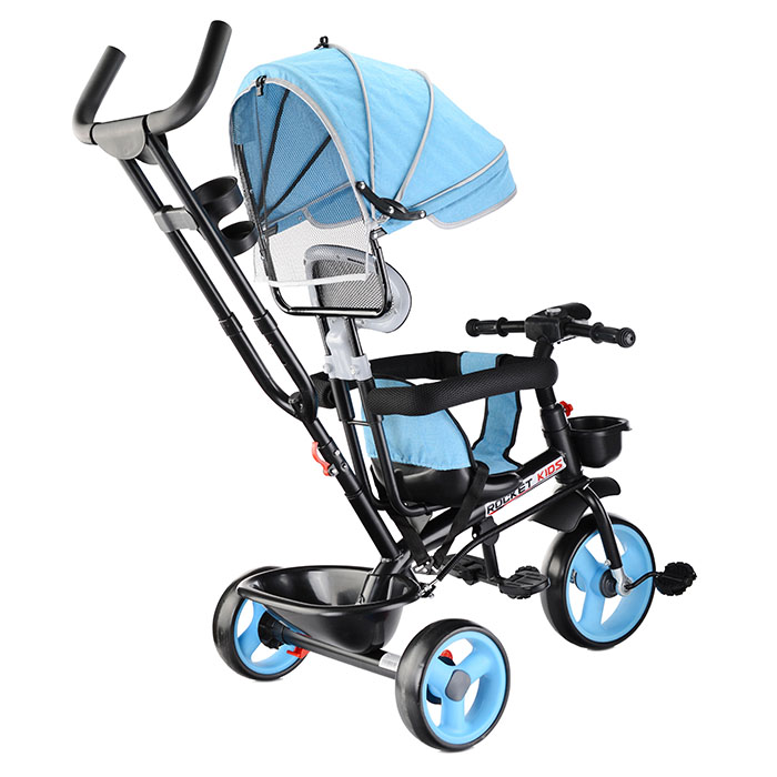 Фото к товару Велосипед 0999-1 3-х колесный, голубой Велосипед 0999-1 3-х колесный, голубой