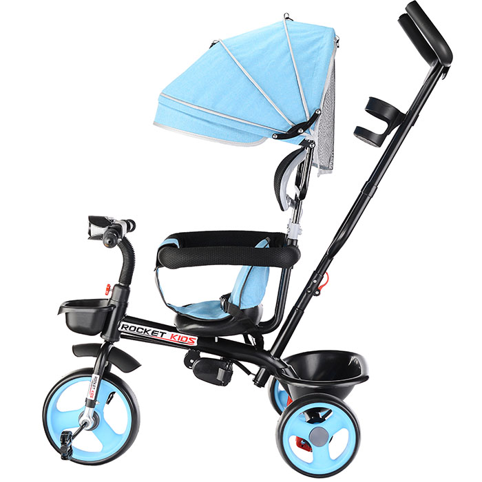 Фото к товару Велосипед 0999-1 3-х колесный, голубой Велосипед 0999-1 3-х колесный, голубой