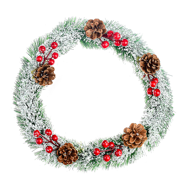 Фото к товару Новогоднее украшение S0939 "Венок" в пакете Новогоднее украшение S0939 "Венок" в пакете