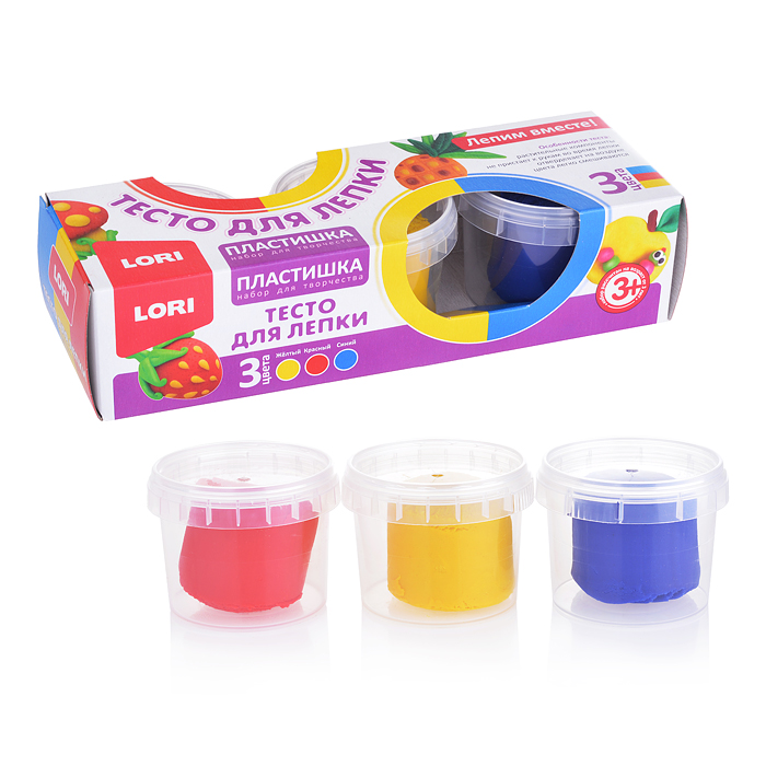 Тесто для лепки. Пластишка. Набор №18, 3цв. по 80 гр. Тесто для лепки. Пластишка. Набор №18, 3цв. по 80 гр.
