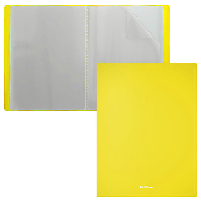 Папка с 40 вкладышами  пластиковая Matt Neon, A4, ассорти