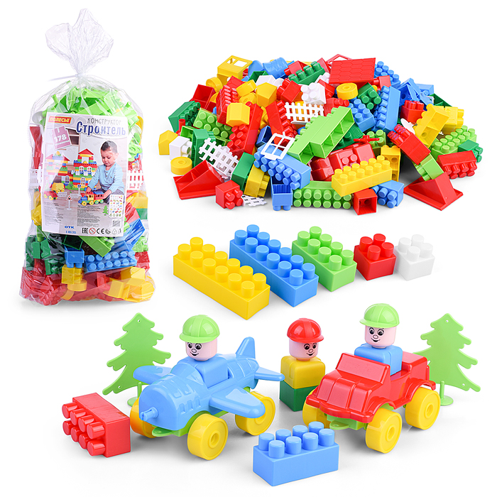 Конструктор "Строитель" (178 элементов) (в пакете) Конструктор "Строитель" (178 элементов) (в пакете)