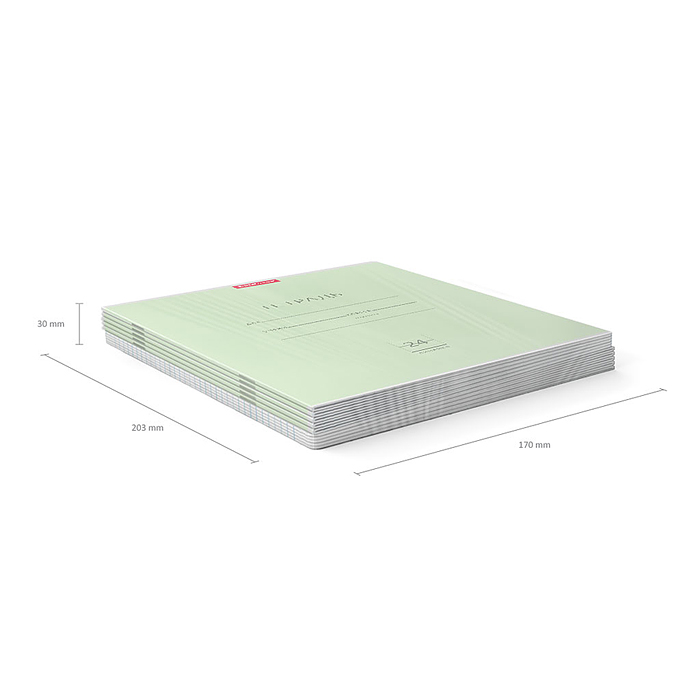 Фото к товару Тетрадь 24 л. линейка, Классика (зеленый) Тетрадь 24 л. линейка, Классика (зеленый)